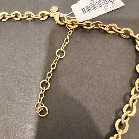 J Crew Gold & Topaz stone statement necklace NWT - Picture 3 of 4